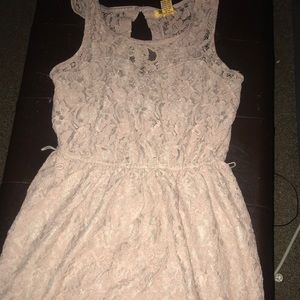 ✨ Mauve Lace Cutout Mini Dress